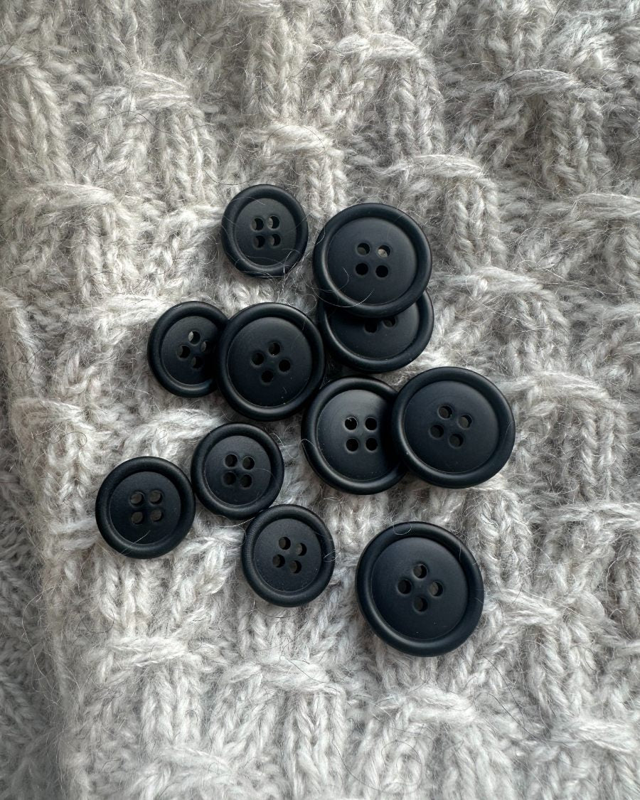 Knapper af galalit Ø18 mm - Sort - 6 stk. - Image 5