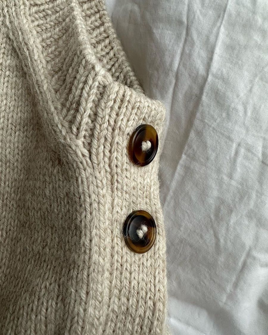 Knapper af galalit Ø20 mm - Mørkebrun - 4 stk. - Image 4